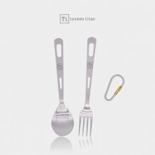 [튜맨] 글로스 티타늄 포크스푼세트 > 캠핑/레저